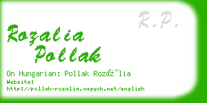 rozalia pollak business card